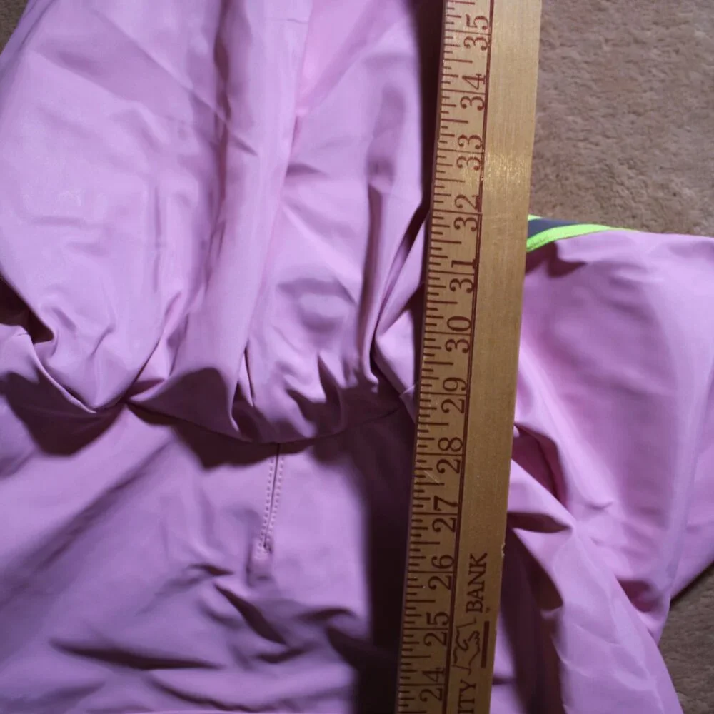 NWoT Sz. XXL Pink Doggy Rain Coat Pockets‎ Hooded Reflective Waterproof (AA2)